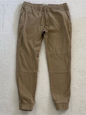 Abercrombie and Fitch Men’s Medium Khaki Joggers Casual Pants Elastic Waist